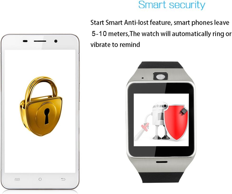 Excelvan GV18 - Smartwatch Reloj NFC Smartphone Libre 2G SIM ...