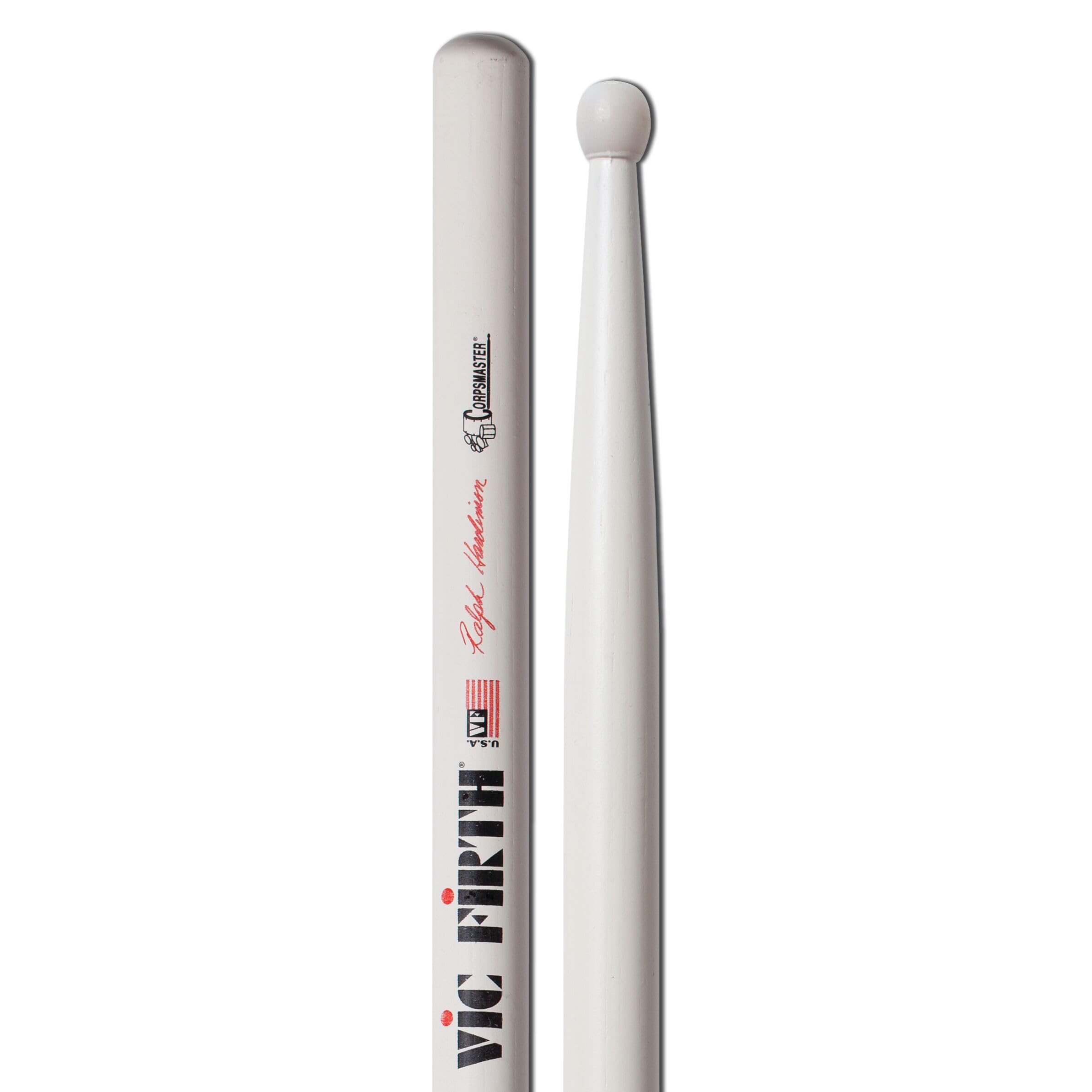 Vic FIrth - Corpsmaster® Signature Series Snare Drumsticks - Ralph Hardimon - Nylon Barrel Tip