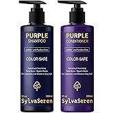 Purple Shampoo and Conditioner Set - Sulfate Free for Blonde, Bleached, Silver, or Brown Highlighted Hair Helps with Bonding, Anti-Brass Toning, Repair, and Hydration 10 oz (Purple Hair Care Set)