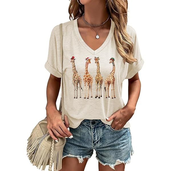 Merry Christmas Aztec Geometric Print T-Shirt - Women's Holiday Graphic Tee, Short Sleeve, Loose Fit