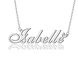 AOLO Isabelle Heart Name Necklace Silver Stainless