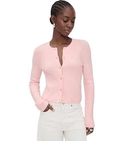 3.1 Phillip Lim Women's Mixed Cables Long Sleeve Cropped Crew Neck