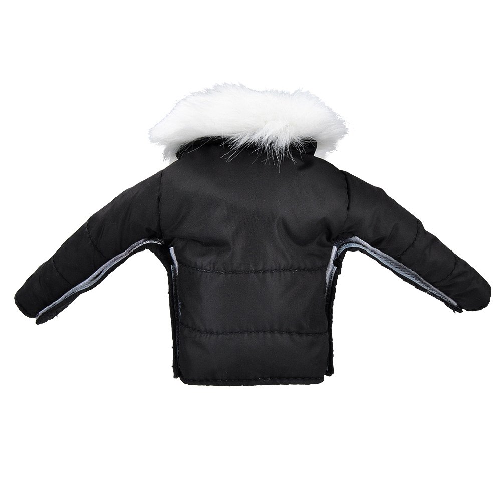 E-TING Santa Clothing Black Down Coat Christmas Accessories for elf Doll