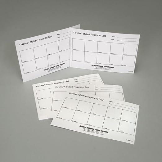 Carolina Basic Fingerprinting Cards, Pack of 50 Industrial & Scientific