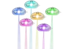 Novelty Place 24Pcs LED Light Hair Barrettes, LED Light Hair Extension with Clip, Bar Dancing Hairpin Light-Up Party Favor Se