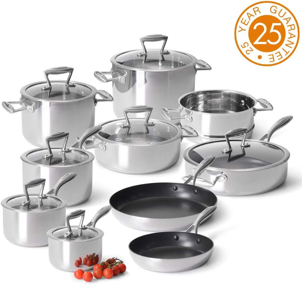 ProCook Elite TriPly Cookware Set 10 Piece Stainless Steel