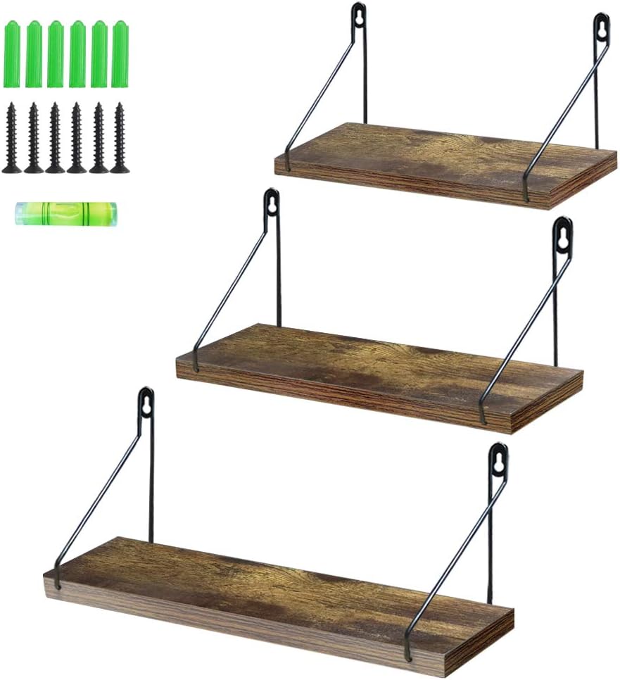 Amazon Brand Umi Rustic Floating Shelf Metal Wire Wall Mounted