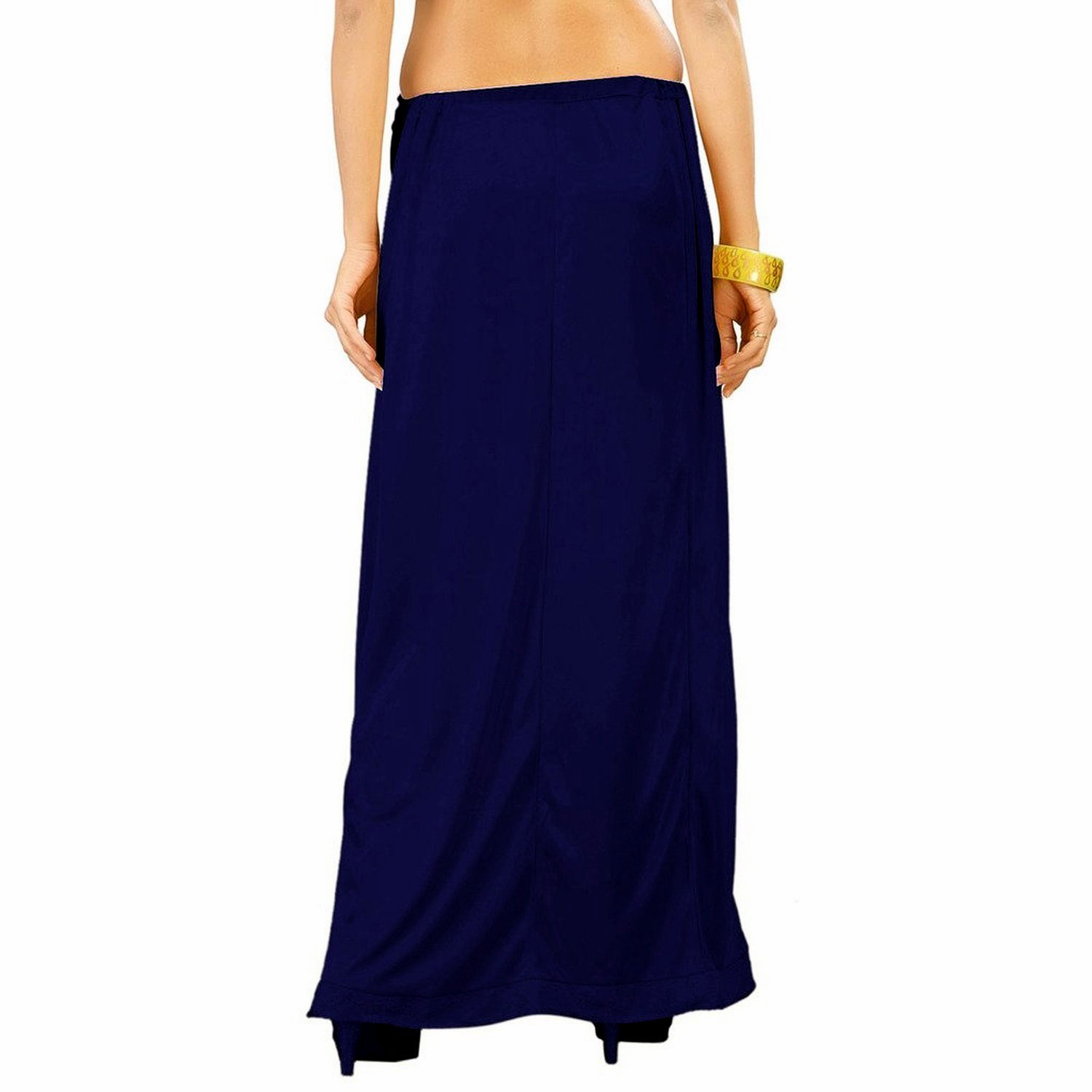 msm women's regular fit lycra petticoat (blue)