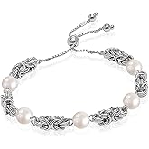 LeCalla Italian 925 Sterling Silver Byzantine Bracelets for Women | Handmade Classic Byzantine Link Chain Bracelet Jewelry Gift for Her Mom Wife