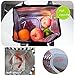Moosoo Reusable Thermal Foldable Lunch Tote Bag Cooler Bag Insulated Lunch Box Picnic Bag School Cooler Bag for Men Women Ladies Girls Children Kids Student (Gray)