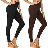 NexiEpoch High Waisted Leggings for Women - Black Tummy Control Compression Soft Yoga Pants for Workout Reg & Plus Size