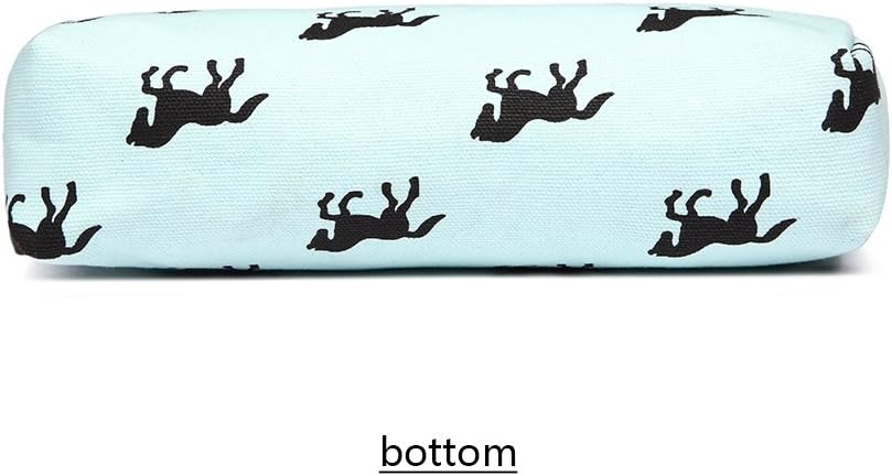 Kono Pencil Case Pen Bag Storage Pouch Horse Canvas School Office Stationery Organizer for Students Boys Girls Teens Children Adult (Blue) - Image 5