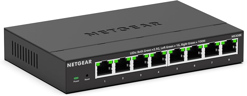 NETGEAR MS308E 8 Port 2.5GB Switch Multi-Gig Desktop or Wall Mount
