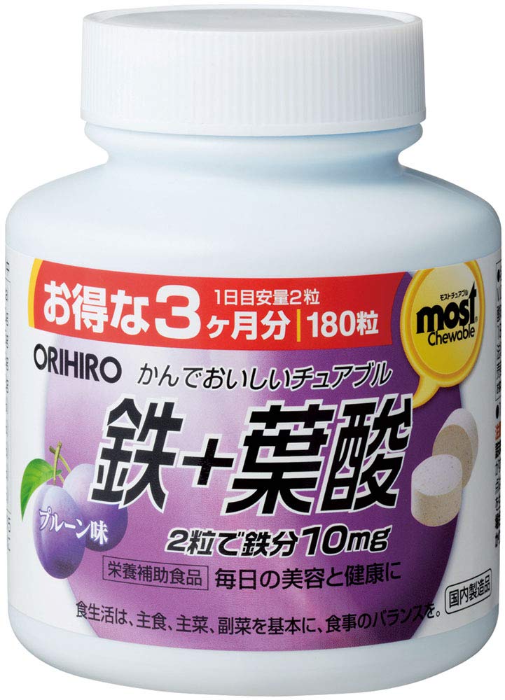オリヒロ MOSTチュアブル 鉄+葉酸 プルーン味の商品画像
