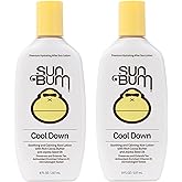 Sun Bum Cool Down Aloe Vera Lotion Vegan After Sun Gel With Cocoa Butter To Soothe and Hydrate Sunburned Skin, 8 oz (Pack of 2)