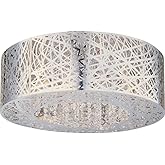 ET2 Inca-9 Light Flush Mount in Contemporary style-23.5 Inches Wide by 8.75 inches high-Polished Chrome Finish-LED Lamping T