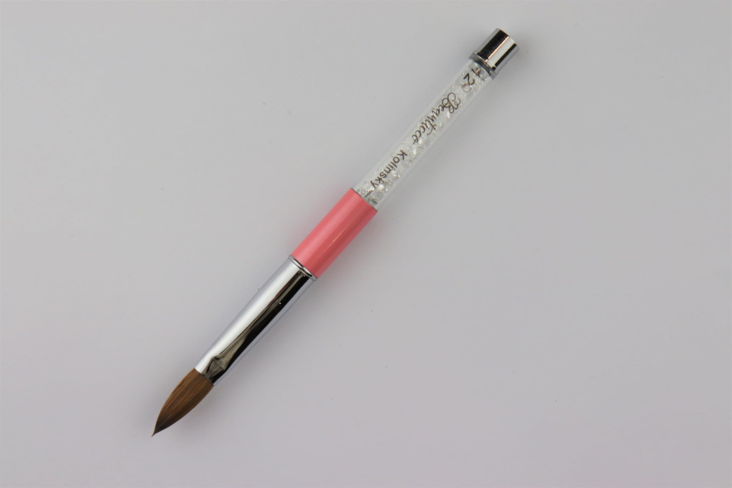 Nail Art Brush,Nail Painting Brush,1 Pieces Nail Art Tips Builder Brush UV Gel Acrylic Nail Brush for Nail Art Design Painting Salon and DIY Size 12