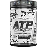 DRAGON PHARMA ATP Force Enhanced Creatine System, Stim-Free, Increase Lean Muscle Mass & Recovery, 5 Grams of CreaPure, Improves Blood Flow (30 Servings, Unflavored)
