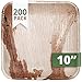 CaterEco Round Palm Leaf Plates Set |(Pack of 200)| Dinner Plates | Ecofriendly Disposable Dinnerware | Heavy Duty Biodegradable Party Utensils for Wedding, Camping & More