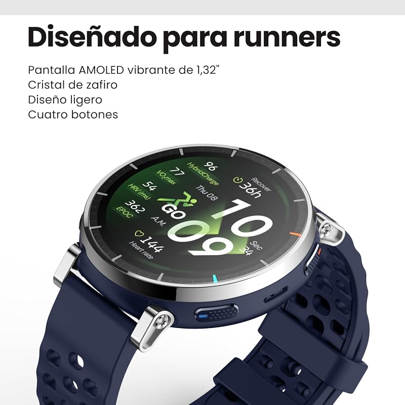 Relógio inteligente GPS Premium Active 3, 45mm, ecrã AMOLED de 1,32" safira, bateria de 12 dias, 4 GB de armazenamento, NFC, mapas offline, 170+ desportivos, smartwatch para iPhone Android