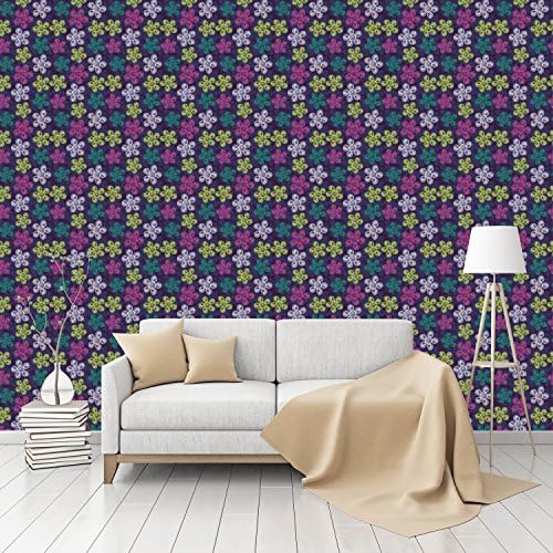Art Nouveau Flora Belle Patterned Commercial Textured Wallpaper by CustomWallpaper.com