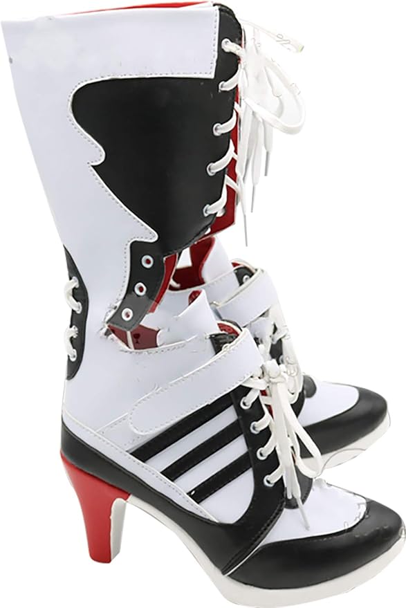 GSFDHDJS Cosplay Boots Shoes for Batman Suicide Squad Harley Quinn