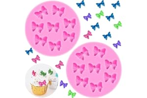 RHLOVY Mini Bows Silicone Fondant Molds Sugar Candy Cake Pop Bow Craft Molds DIY Cake Decorating