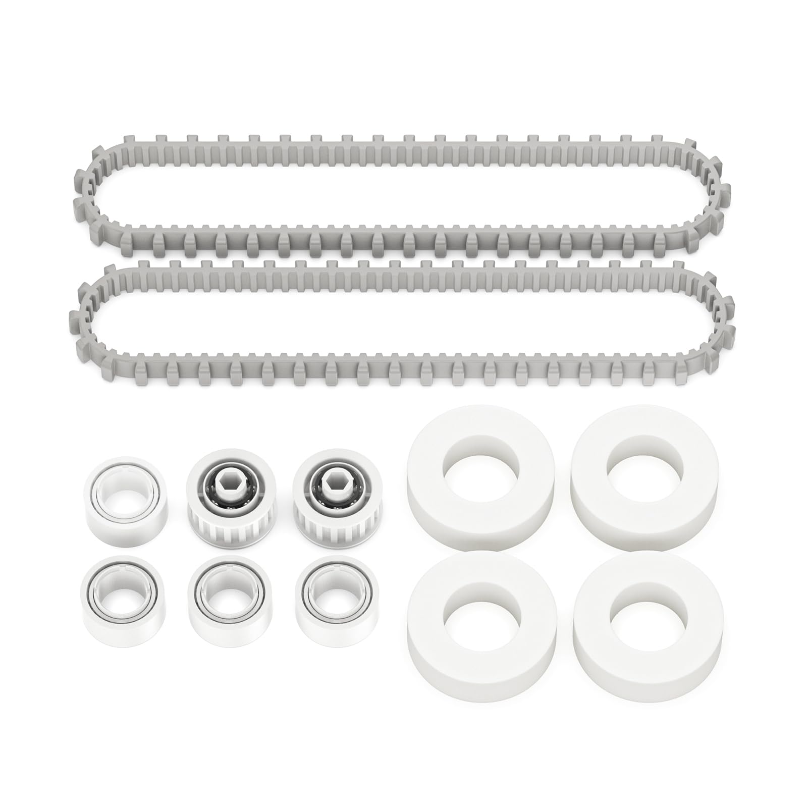 Photo 1 of ANTOBLE Pool Cleaner Replacement Parts, 9985006-R2 Tracks 6101611-R4 Climbing Rings and 3884997-R6 Guide Wheels Pulley Gears Repair Kit for Maytronics Dolphin Nautilus CC Plus Robotic Pool Cleaner