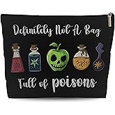 Lyiibb Definitely Not A Bag Full of Poisons Makeup Bag, Witchy Gifts for Women, Villains Inspired Cosmetic Bag with Zipper