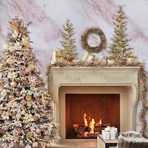 Marble Furniture Stickers Adhesive 90 x 500 cm Adhesive Paper for Furniture | White Marble Waterproof PVC Decorative Kitchen Bathroom Bedroom Self-Adhesive Furniture Sticker