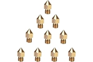 Creality 3D Printer Extruder Nozzle 10PCS 0.4mm MK8 for Ender 3/Ender 3 Pro/Ender 3 V2/Ender 3 Max/Ender 5 Pro/Ender 3 S1/Ender 3 Neo/CR 10 Series 3D Printer