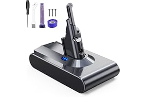 P.TOULTEK Designed for Dyson V8 Battery Replacement 21.6V 8.0Ah Compatible with Dyson V8 Animal Battery Replacement V8 Motorhead V8 Fluffy SV10 Carbon Fiber Vacuum Cleaner