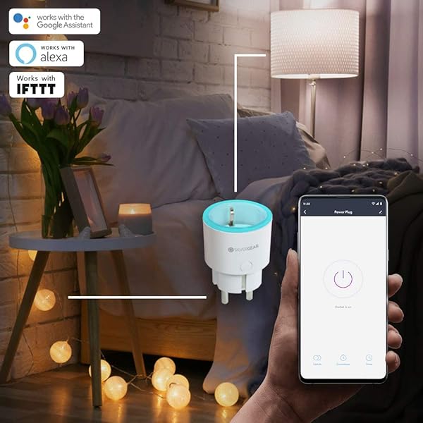 Silvergear Smart Steckdose WLAN Steckdose 9er Pack Alexa Steckdose Smart Home Stecker Stromverbrauch Messen Fernbedienbar Sprachsteuerung Funktionieren mit Google Home Alexa App