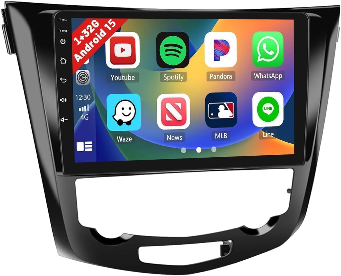 Photo 1 of Hikity Android 15 Car Stereo for Nissan Rogue X-Trail Qashqai Radio 2014-2018, 10.1'' Car Radio Wireless Carplay Android Auto Mirror Link Bluetooth Audio Reeciver HiFi FM/RDS WiFi GPS SWC Backup Cam