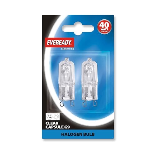 Philips 40W G9 240V Clear Capsule Dimmable Halogen Bulbs (1 x Pack of 2
