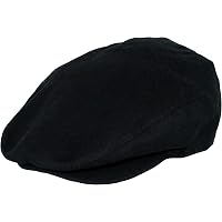 Big Wool Blend Newsboy Cap-Black W07S38E (XL/3LX) at Amazon Men's