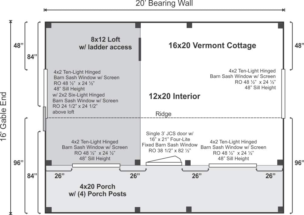 Pre Cut Kit 16x20 Timber Frame Post And Beam Vermont Cottage A