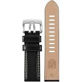 Luminox Men's Black Leather 24mm Strap 1900 Field Series Stainless Steel Buckle Watch Band