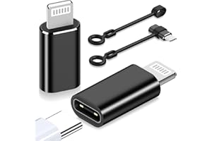 Yoozon USB C to Lightning Adapter 2 Pack,Support 27W PD Fast Charging&Data Transfer,for Lightning to USB Type C Cable Adapter for iPhone/iPad/for Airpods,with Anti-Lost Loop,Not for Audio/OTG,Black