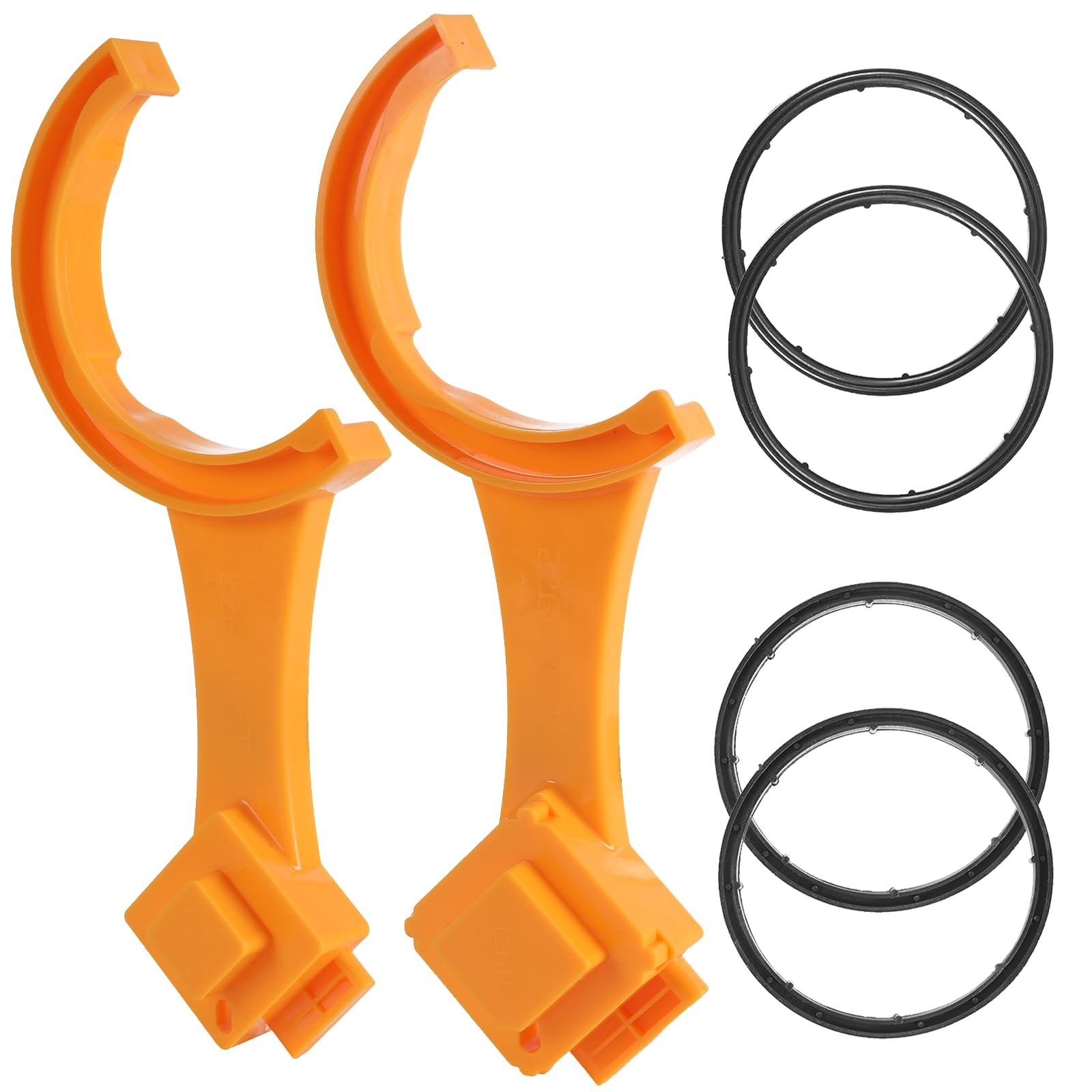 Photo 1 of TonGass (2-Pack, Orange Universal Fit RV Sewer Hose Wrench with Gaskets(2 Bayonet+2 Elbow), Multi-Tool Fit Most 3-Inch & 4-Inch Male/Female RV Sewer Cap, Connect and Disconnect Hose Fitting