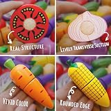 Airlab Wooden Play Food Set for Kids Pretend Kitchen Cutting Fruits Veggies view 3
