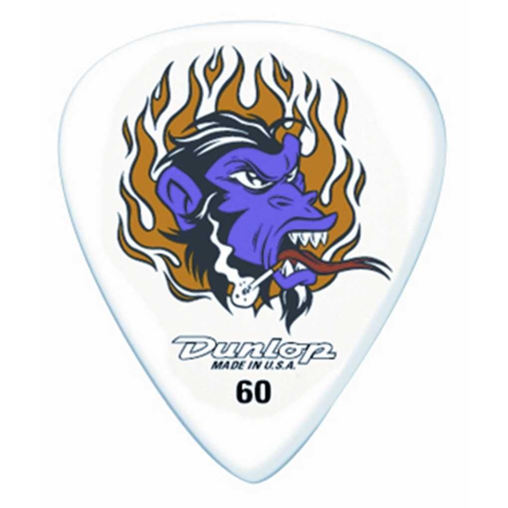 JIM DUNLOP Blackline Original Alan Forbes Plectrum Pack of 36 Flame Ape, White, 0.73 mm