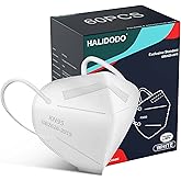 HALIDODO 60 Packs KN95 Face Mask, 5-Ply Comfortable Filter Safety Mask, Protective Face Cover Mask (White)