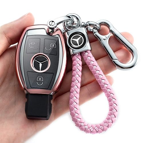 for Mercedes Benz Key Fob Cover, Premium Soft TPU Key Case Cover