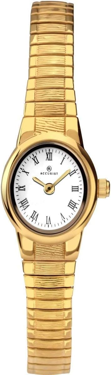 8167 Classic Ladies Watch White Dial Gold Expander