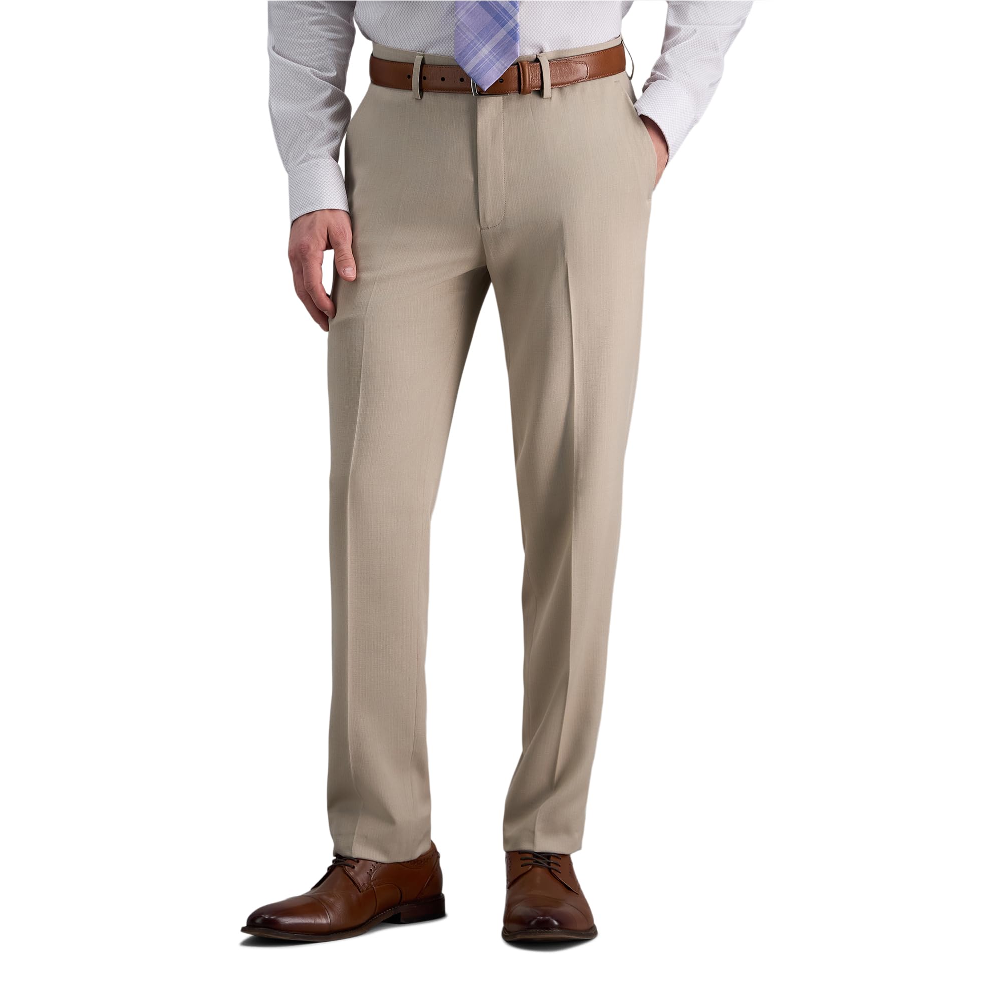 Haggar Men's Premium Comfort Dress Pant - Slim Fit Flat Front Pant Image