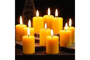 GINITIRI Beeswax Votive Candles 24 Pack Votive Candles Bulk,11-12 Hours Burn Time Unscented Votive Candles,100% Pure Bees Wax Candles Natural Beeswax Candle Small Beeswax Candles for Prayers Relax（24 Pack）