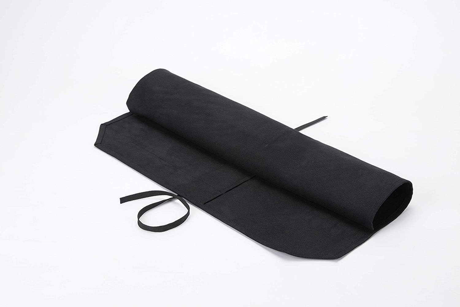 Chefs Knife Roll Bag,Waxed Canvas Knife Case Storage,Portable Chef Knife Bag,7 Slots Knife Cutlery Tool Roll Case for Camping Hiking,Heavy Duty Knife Bags Gifts for Chefs Men(Black) - Image 5