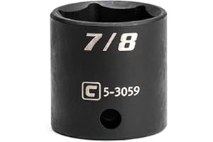 Capri Tools Shallow Impact Socket, 3/8-Inch Drive, 6-Point, SAE (7/8-Inch)