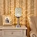 POPILION All-Match Style Romantic Atmosphere Bedroom Crystal Table Lamp,Inlaid Rhombus Crystal